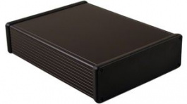 1455T2202BK, Extruded Enclosure, Black, 165 x 220 x 52 mm, Aluminium, 1455, Hammond