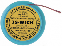 LS/00-01.5M, Desoldering braids 0.8 mm, Spirig