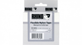 18485, Rhino tape IND, polyester 9 mm metallic black, Dymo