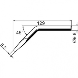 152 JD, Soldering tip Chisel-shaped, curved 5.3 mm, Ersa