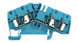 1806990000, Feed-through Terminal Block, Tension Clamp, 4 Poles, 32A, 4mm\x1a, Blue, Weidmuller