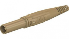66.9196-27, In-Line Safety Plug _4mm Brown 32A 1kV Nickel-Plated, Staubli (former Multi-Contact )