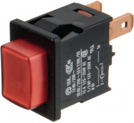 1686.1101, Push-button switch 1Pred IP 40, Marquardt