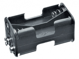 2.030 UM-4 LR03, Battery holder 4 x AAA Push button, -