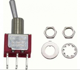 RND 210-00432, Miniature Toggle Switch, On-None-(On), PC Thru-hole, RND Components