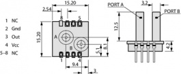 SPD102DAHYB, Pressure sensor +-102 mmH 2 O, Smartec