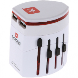 1302117, Travel Adapter USA / AU / CN AU / CN / F (CEE 7/4) / IT/ CH/ USA / Euro / DK, SKross