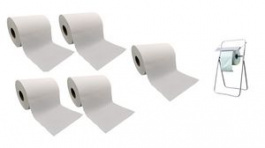 RND 600-00256, 5x Wiping Paper Rolls + Floor Stand Dispenser, RND Lab