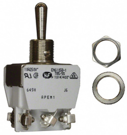 649H, Industrial toggle switch on-off-on 2P, APEM