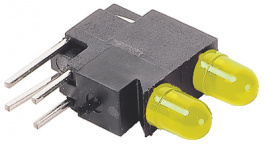 09H0012-61, PCB LED 3 mm round Yellow / Yellow standard, ELMA