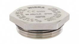 EX-EMVS 12, Stop End IP66/IP68 M12 Nickel-Plated Brass Metallic, WISKA LTD