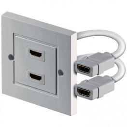 51723, HDMI wall socket MMK 2port, Goobay