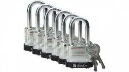 814096 [6 шт], Steel Padlock;Black;High-Grade Steel, Brady
