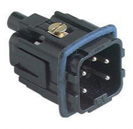 CKM 04 N, CK , 4 poles + earth, male insert, with male contacts, silver plated, ILME