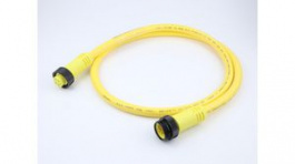 1300100102, Mini-Change A-Size Double-Ended Cordset 5 Poles Male (Straight) to Female (Straight) 16 AWG Yellow TPE 1m (3.28'), Molex