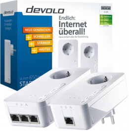 9242, Starter kit, dLAN 650 triple+, Devolo
