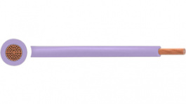 RND 475-00861 [100 м], Flexible Stranded Wire PVC, 6mm², Bare Copper, Violet, H07V2-K, 100m, RND Cable