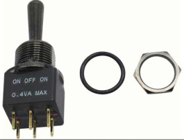 RND 210-00493, Toggle Switch, On-Off-On, PC Thru-hole, RND Components