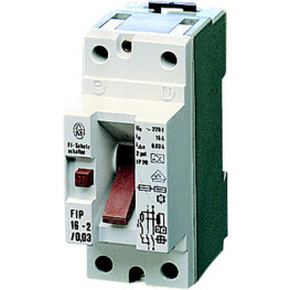 20119-354, RCD safety switch 16 A 30 mA 1 + N 230 VAC, Schroff