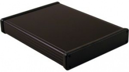 1455R2202BK, Корпус: с панелью; 1455; Х:165мм; Y:220мм; Z:30мм; алюминий; черный, Hammond