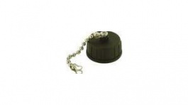 USBAFC7, USB-A Cap with Chain, Black, Amphenol