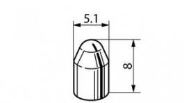 AT427A, Switch Cap 8 mm 5.1 mm, NKK Switches (NIKKAI, Nihon)