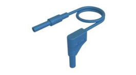 MAL S WG-B 100/2,5 BLUE, Test Lead, Plug, 4 mm - Socket, 4 mm, Blue, Nickel-Plated Brass, 1m, Hirschmann