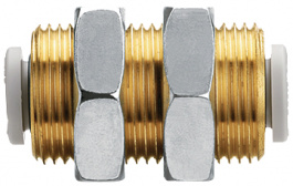 KQ2E04-00A, Bulkhead plug-in connector-4.0 mm, SMC PNEUMATICS