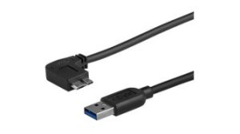 USB3AU1MLS, Charging Cable Left Angle USB-A Plug - USB Micro-B Plug 1m USB 3.0 Black, StarTech.com