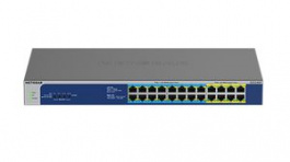 GS524UP-100EUS, Ethernet Switch, RJ45 Ports 16, Unmanaged, NETGEAR
