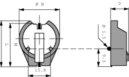 1062, Панелька; Монтаж: SMD, горизонтальный; Кол-во бат:2; O:20мм, Keystone
