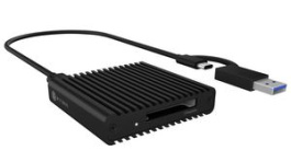 IB-CR404-C31, Memory Card Reader, External, Number of Slots 1, USB-A 3.1 / USB-C 3.1, Black, ICY BOX