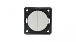 936552507, Wall Rocker Switch Glossy INTEGRO 2x ON-OFF Flush Mount 16A 250V Grey, Berker