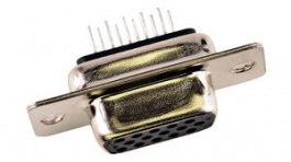 CT09-15S1, Socket D-Sub Connector, DE-15, Through Hole, FCT