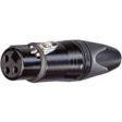 NC3FXX-B Вилка; XLR; "мама"; PIN:3; прямой; на провод; пайка; 3,5?8мм; 16А