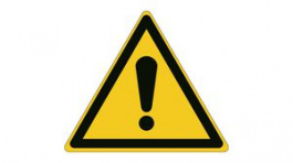 826616, ISO Safety Sign - General Warning Sign, Triangular, Black on Yellow, Polyester, 1pcs, Brady