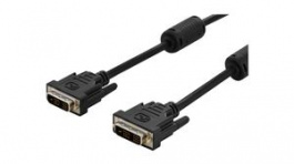 AK-320100-050-S, Video Cable, DVI-D 18 + 1-Pin Male - DVI-D 18 + 1-Pin Male 5m, DIGITUS