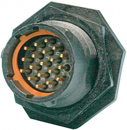 UTS714E19P, Panel Mount Plug UTS Hi Seal Poles=19 Male Housing size14, Souriau Esterline Sunbank