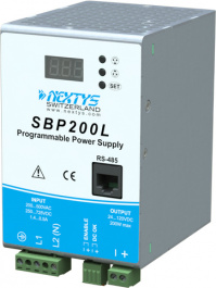 SBP200L, Power Supply 200W, Programmable Wide Range\\24-120Vdc, NEXTYS