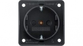 8419505, Wall Outlet INTEGRO 1x DE Type F (CEE 7/3) Socket Flush Mount 16A 250V Black, Berker