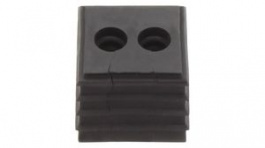 2583550000, Cable Grommet, 2 Inserts, 7 ... 8mm, TPE, Black, Weidmuller