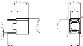DKFP-6248-D504, Inductor, radial 4 mH (2x) 0.5 A (2x), Schurter