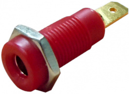 KPG-4A RED N, Laboratory socket diam. 4 mm red, K & H