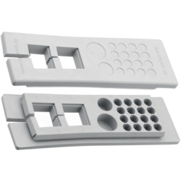 KEL-QTA 24/2/DP18, Cable entry frame 112 x 35 mm 1.5...2.5 mm IP54 UL 94 V-0 2, Icotek