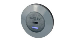 PV PRO CFF, Charger, Front Fitting, Car, 2x USB-C, 2.5A, 13W, Black / Grey, Alfatronix