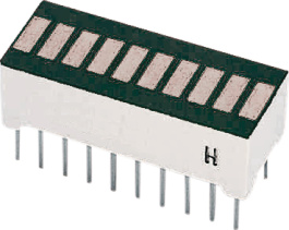 ELB1001SDRWB/S530-A3, LED bar display red, Everlight