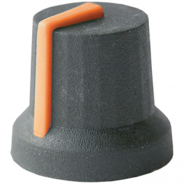 CL170854BR, Ручка; с указателем; резина,пластик; Диам.оси: 6мм; O16,8x14,5мм, Cliff