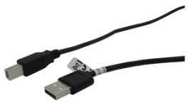 RND 765-00069, USB A Plug to USB A Plug Cable 3m Black, RND Connect