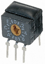 A6CV-16R, Кодирующий переключатель; HEX/BCD; Положения:16; THT; 0,1A/30ВDC, Omron