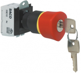 L22GR01B, Emergency Stop button, complete, Baco